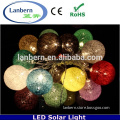 400colors available 12pcs Cotton Ball holiday outdoor indoor LED Solar Powered Decorative Garden Hanging Ball Lights